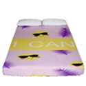 I Can Purple Face Smile Mask Tree Yellow Fitted Sheet (California King Size) View1