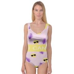 I Can Purple Face Smile Mask Tree Yellow Princess Tank Leotard  by Mariart