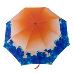 Simulate Weather Fronts Smoke Blue Orange Folding Umbrellas by Mariart