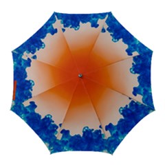 Simulate Weather Fronts Smoke Blue Orange Golf Umbrellas by Mariart