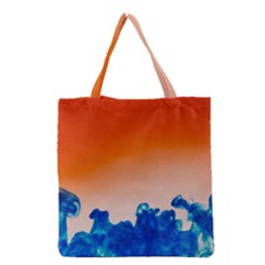 Simulate Weather Fronts Smoke Blue Orange Grocery Tote Bag by Mariart