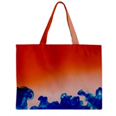 Simulate Weather Fronts Smoke Blue Orange Zipper Mini Tote Bag by Mariart