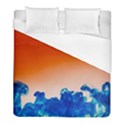 Simulate Weather Fronts Smoke Blue Orange Duvet Cover (Full/ Double Size) View1