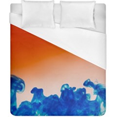 Simulate Weather Fronts Smoke Blue Orange Duvet Cover (california King Size) by Mariart