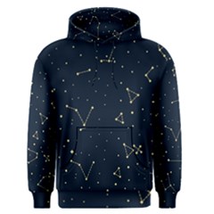 Star Zodiak Space Circle Sky Line Light Blue Yellow Men s Pullover Hoodie by Mariart