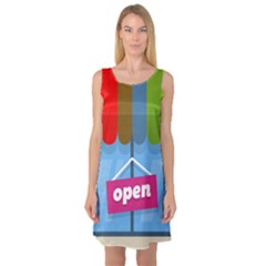 Store Open Color Rainbow Glass Orange Red Blue Brown Green Pink Sleeveless Satin Nightdress by Mariart