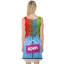 Store Open Color Rainbow Glass Orange Red Blue Brown Green Pink Sleeveless Satin Nightdress View2