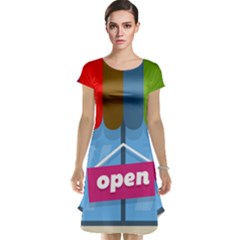 Store Open Color Rainbow Glass Orange Red Blue Brown Green Pink Cap Sleeve Nightdress by Mariart