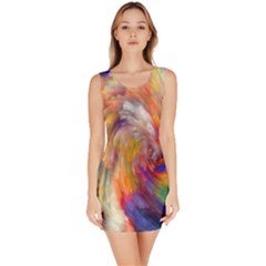 Rainbow Color Splash Sleeveless Bodycon Dress by Mariart