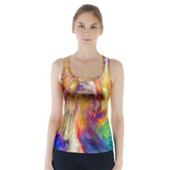 Rainbow Color Splash Racer Back Sports Top by Mariart