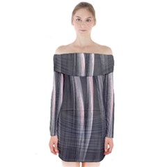 Abstraction Long Sleeve Off Shoulder Dress by Valentinaart