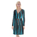 Abstraction Long Sleeve Velvet Front Wrap Dress View1