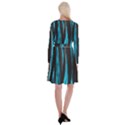 Abstraction Long Sleeve Velvet Front Wrap Dress View2