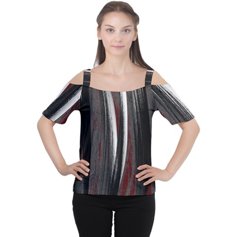 Abstraction Women s Cutout Shoulder Tee by Valentinaart