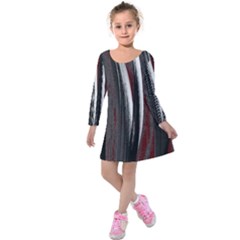 Abstraction Kids  Long Sleeve Velvet Dress by Valentinaart