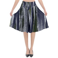 Abstraction Flared Midi Skirt