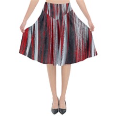 Abstraction Flared Midi Skirt