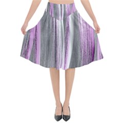 Abstraction Flared Midi Skirt