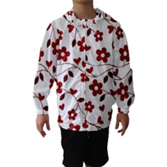 Floral Pattern Hooded Wind Breaker (kids) by Valentinaart