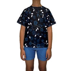 Floral pattern Kids  Short Sleeve Swimwear