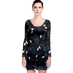 Floral pattern Long Sleeve Bodycon Dress