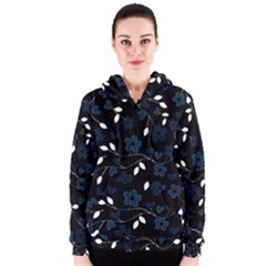 Floral pattern Women s Zipper Hoodie