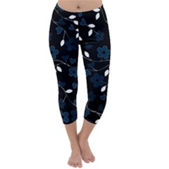 Floral pattern Capri Winter Leggings 