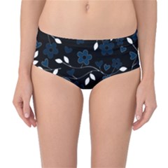 Floral pattern Mid-Waist Bikini Bottoms