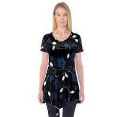 Floral pattern Short Sleeve Tunic 