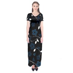 Floral pattern Short Sleeve Maxi Dress