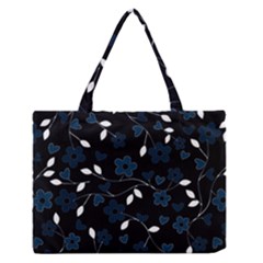 Floral pattern Medium Zipper Tote Bag