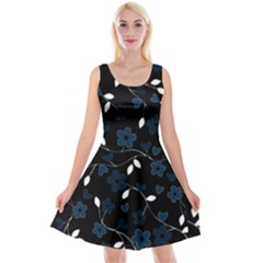 Floral pattern Reversible Velvet Sleeveless Dress