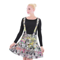 Comic Book  Suspender Skater Skirt