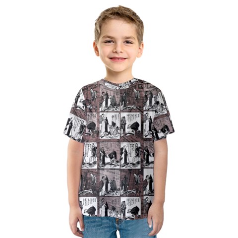 Comic Book  Kids  Sport Mesh Tee by Valentinaart