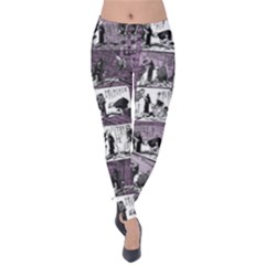 Comic Book  Velvet Leggings by Valentinaart