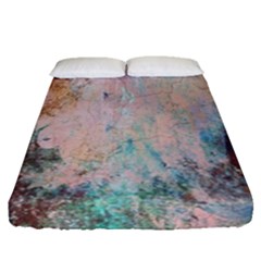 Cold Stone Abstract Fitted Sheet (queen Size) by digitaldivadesigns