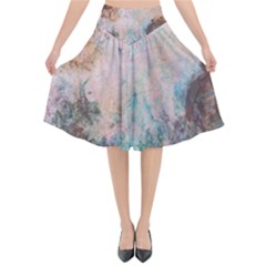 Cold Stone Abstract Flared Midi Skirt