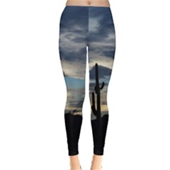 Cactus Sunset Leggings  by JellyMooseBear