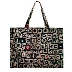 Love Zipper Mini Tote Bag by JellyMooseBear