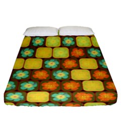 Random Hibiscus Pattern Fitted Sheet (queen Size) by linceazul