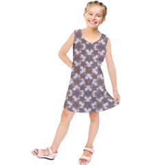 Stylized Leaves Floral Collage Kids  Tunic Dress