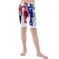 Marine Le Pen Kids  Mid Length Swim Shorts by Valentinaart