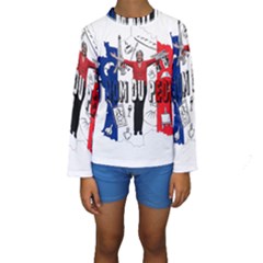 Marine Le Pen Kids  Long Sleeve Swimwear by Valentinaart