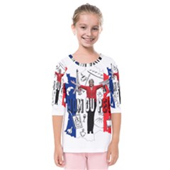 Marine Le Pen Kids  Quarter Sleeve Raglan Tee