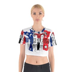 Marine Le Pen Cotton Crop Top by Valentinaart