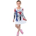 Marine Le Pen Kids  Long Sleeve Velvet Dress View1