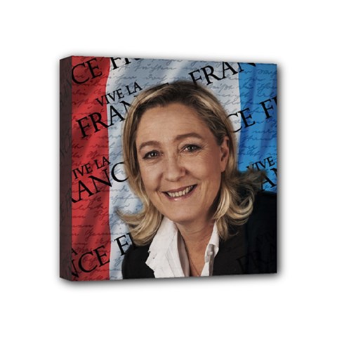 Marine Le Pen Mini Canvas 4  X 4  by Valentinaart