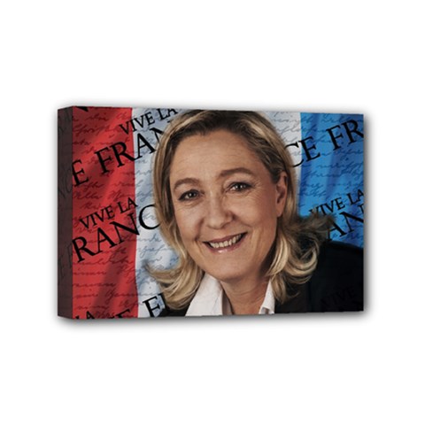 Marine Le Pen Mini Canvas 6  X 4  by Valentinaart