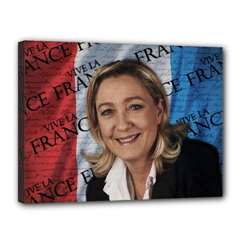 Marine Le Pen Canvas 16  X 12  by Valentinaart