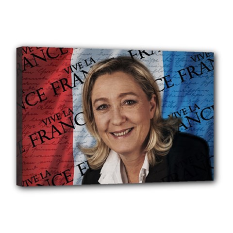 Marine Le Pen Canvas 18  X 12  by Valentinaart